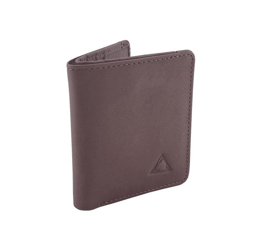 Men Aniline Cowhide Leather Compact Bi-Fold Wallet