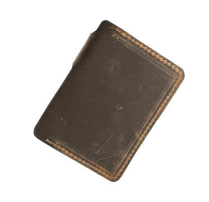 Bi-Fold Handmade Buffalo Card Holder Brown